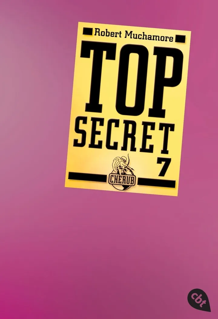 German cover of “Top Secret 7 – Der Verdacht” by Robert Muchamore in yellow and pink